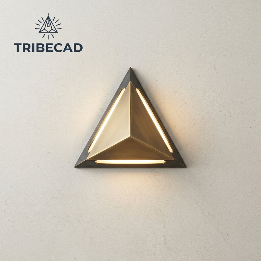 TRIBECAD™ Geometric Triangle Wall Light — Indoor Wall Fixture for Accent Spaces