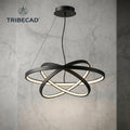 TRIBECAD™ OrbitLine Modern Ring Pendant — Suspended Ceiling Light for Dining & Living Areas